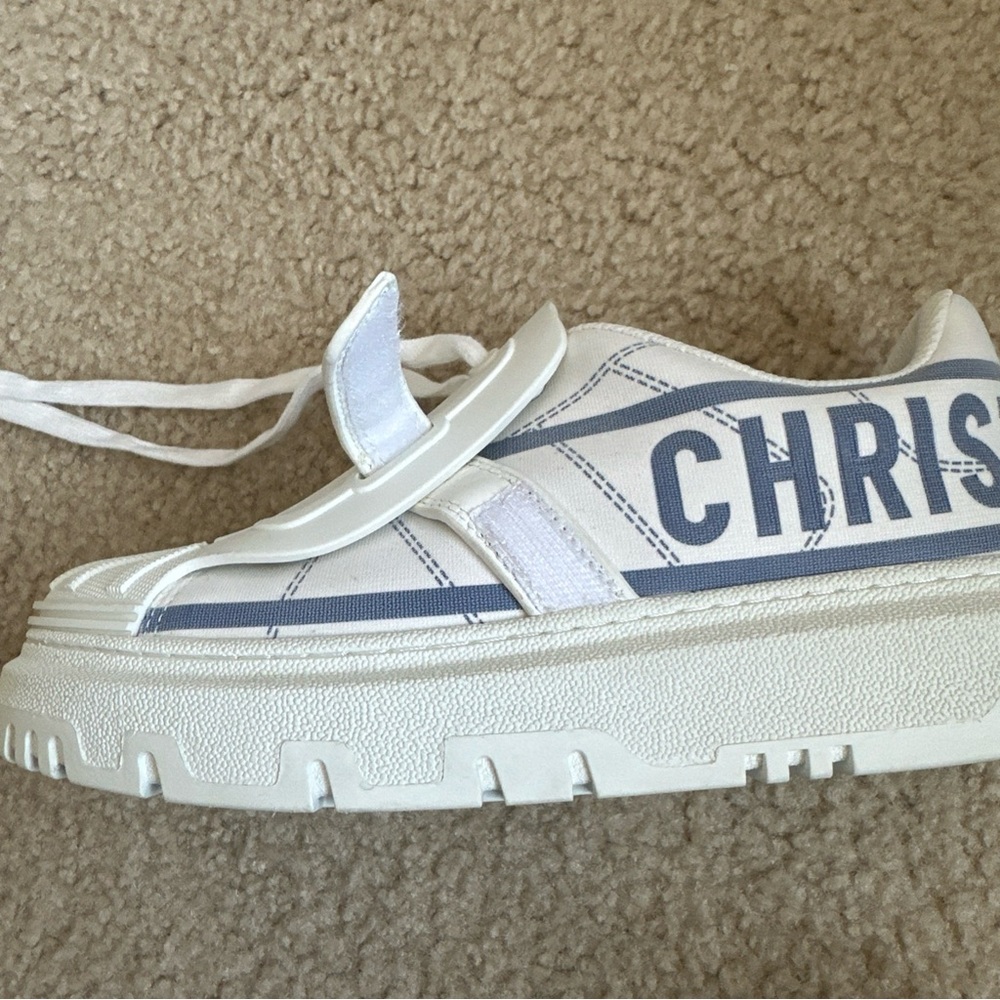 Christian Dior-ID Sneaker White and French Blue Technical Fabric Size 39 Womens - Picture 15 of 16